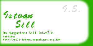 istvan sill business card